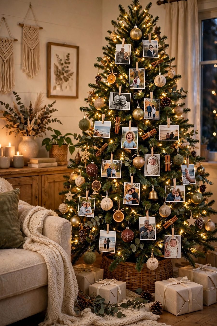 Christmas tree decorations: memory ornament family tree