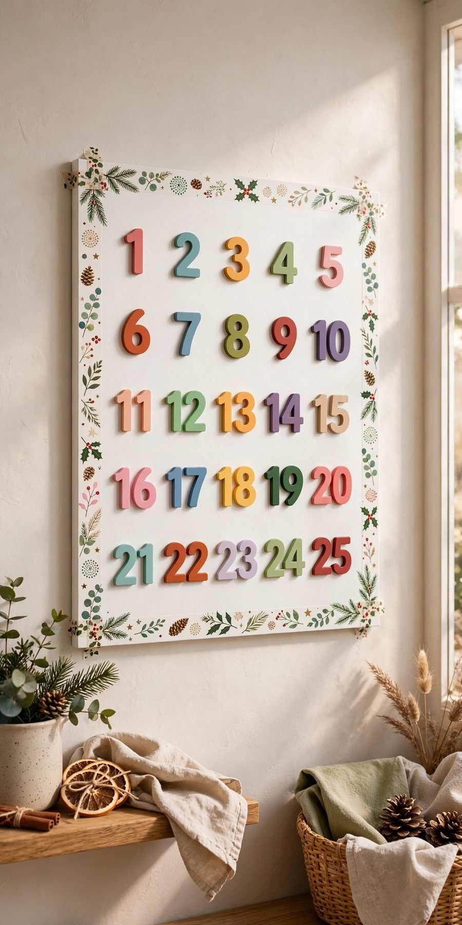 dollar tree christmas decor diy ideas: cookie sheet magnetic christmas countdown