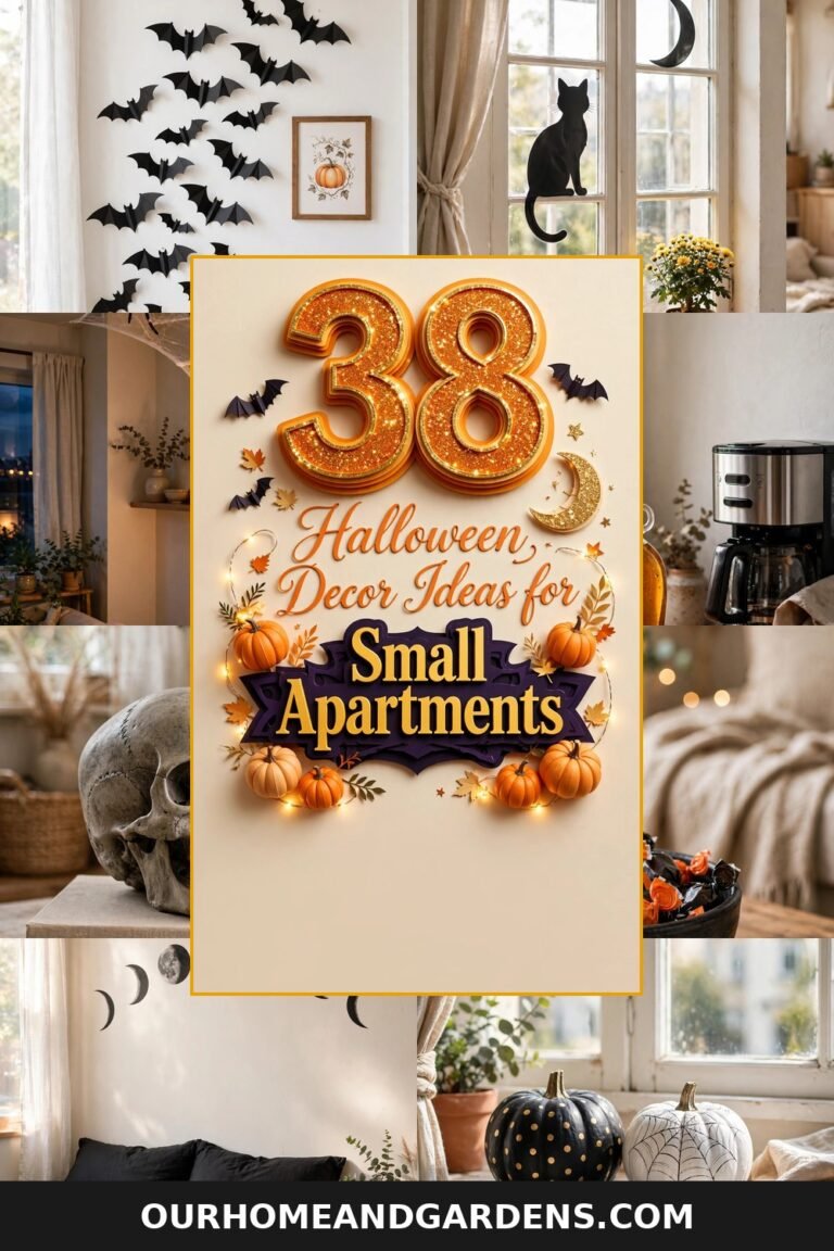 38 Halloween decor ideas for small apartments collage pin graphic