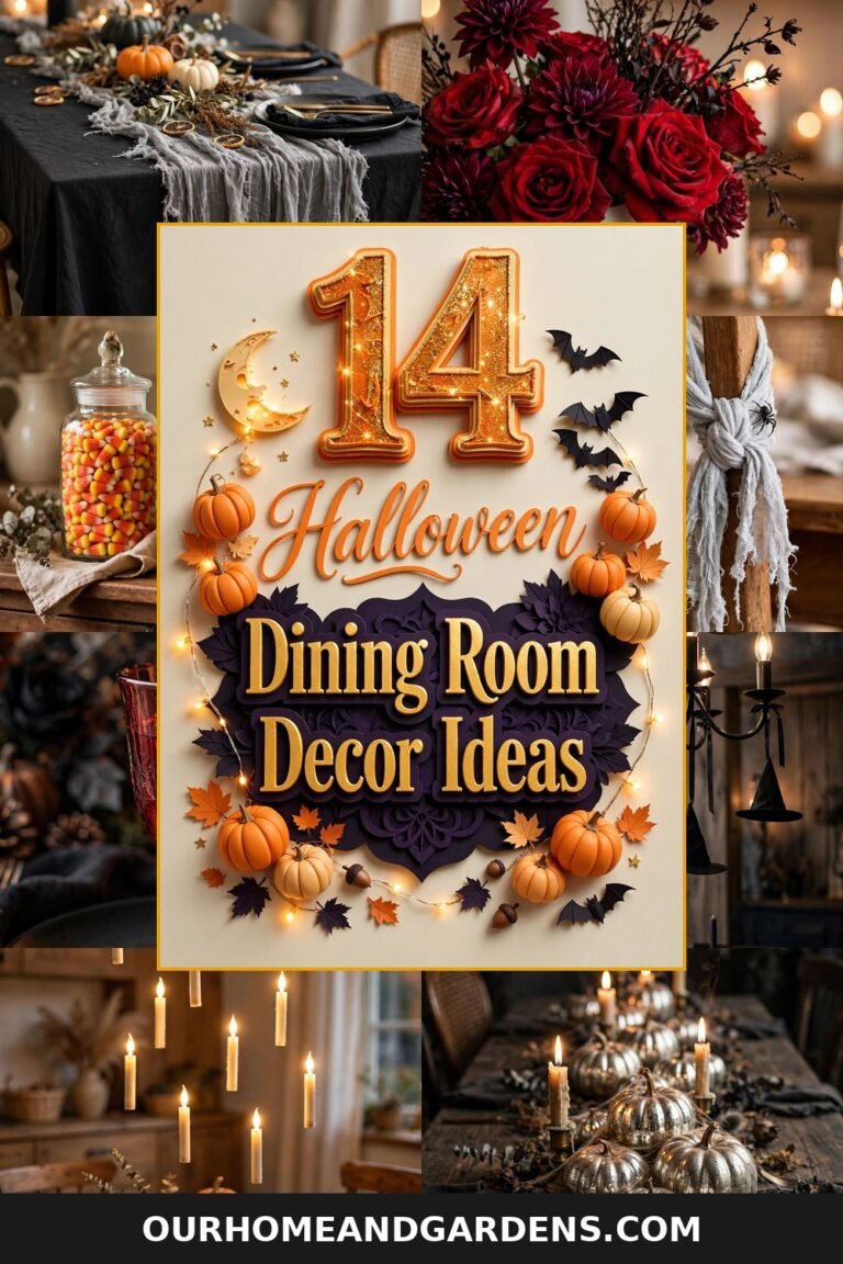 14 Halloween dining room decor ideas collage pin