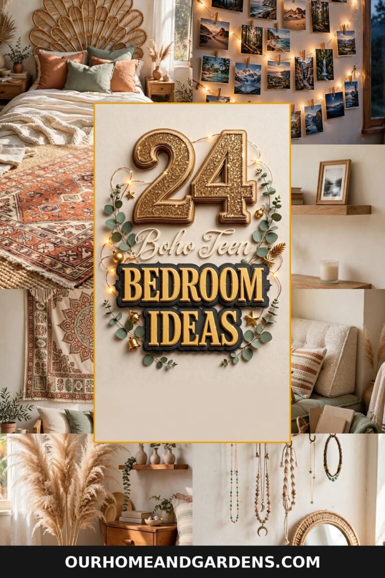 24 boho teen bedroom ideas — collage of boho teen bedroom decor