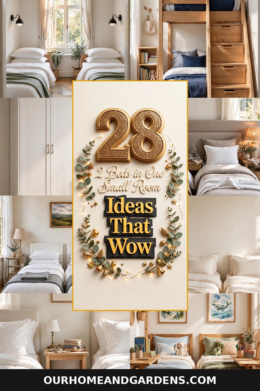 28 2 beds in one small room ideas that wow — collage of small twin bedroom layouts