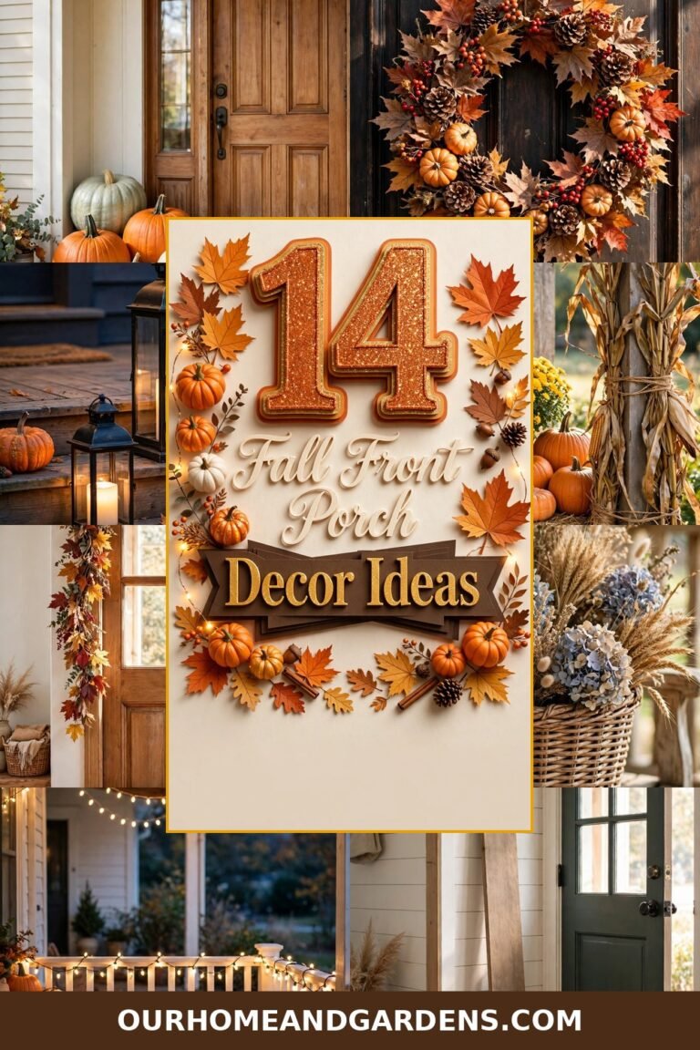 14 Fall Front Porch Decor Ideas — fall front porch collage