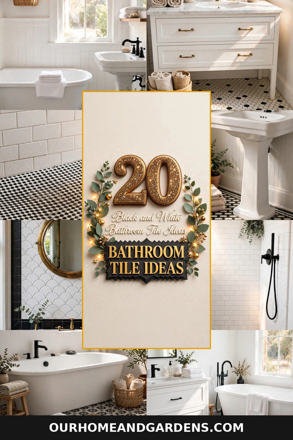 Black and white bathroom tile ideas — 20 stunning looks