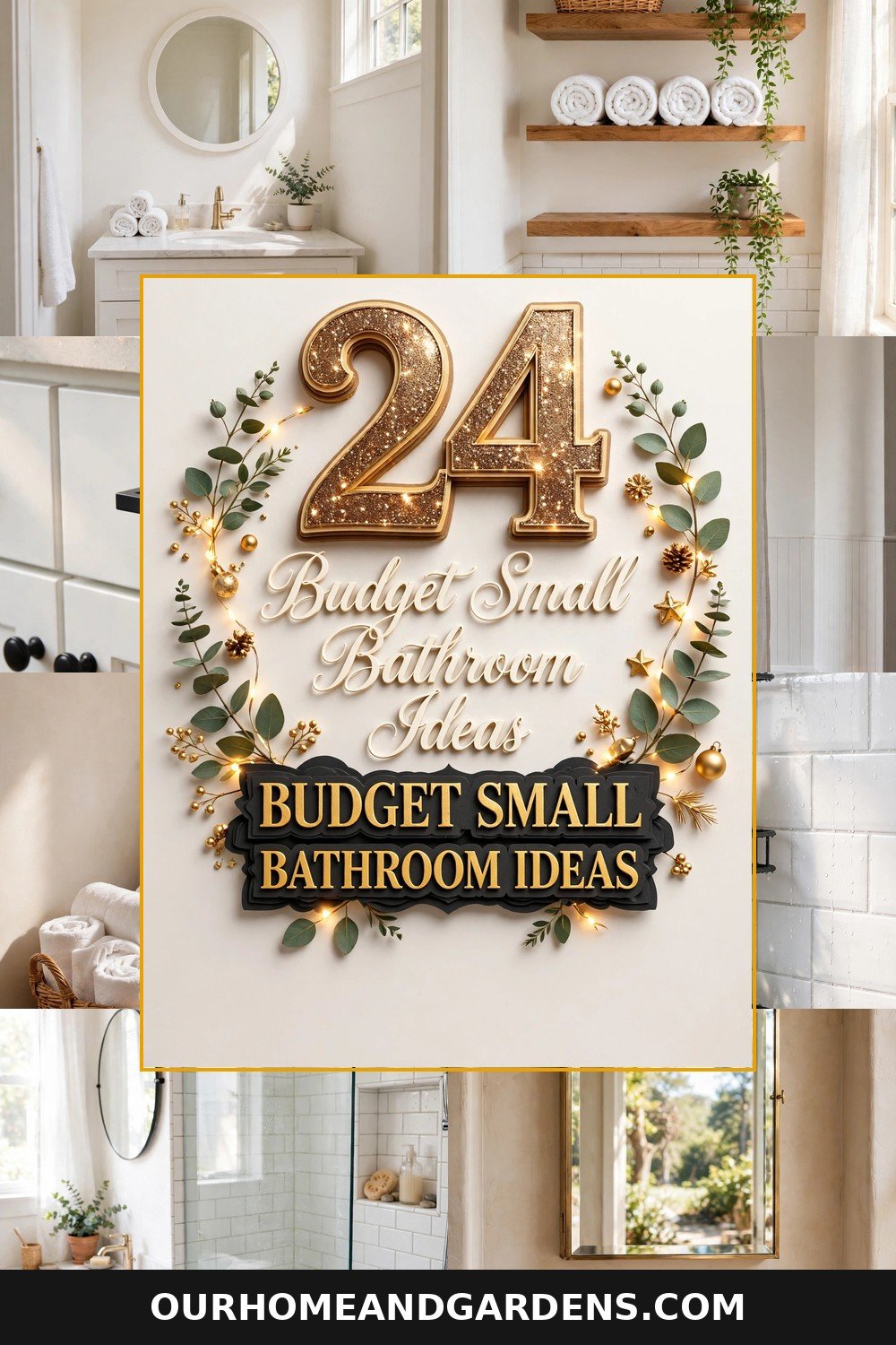 Budget small bathroom ideas — 24 stunning looks collage