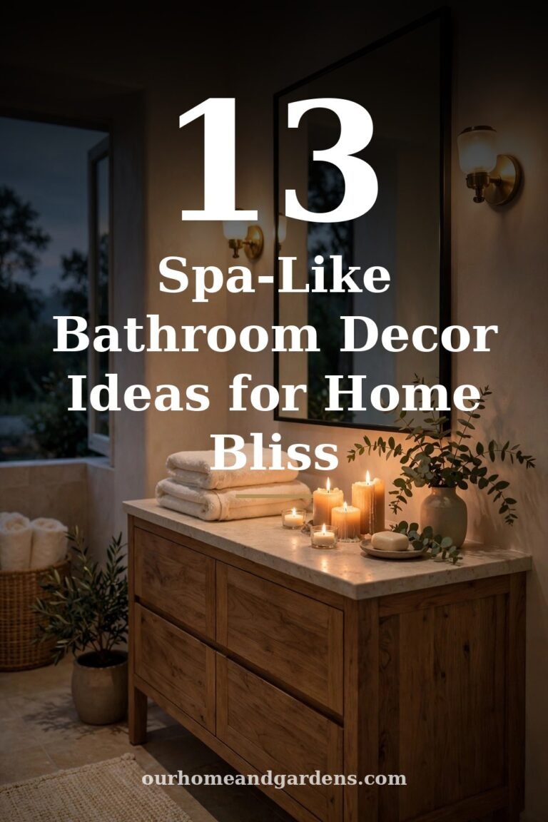 13 spa like bathroom decor ideas at home — hero pin graphic