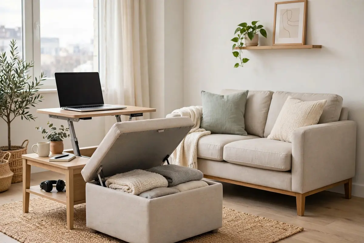 Multi-functional furniture — small apartment decor ideas for tiny spaces
