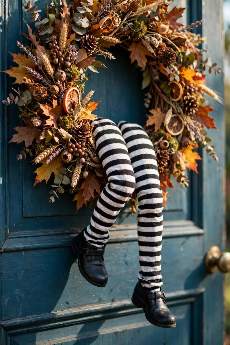 Witch Legs Sticking Out of the Door
