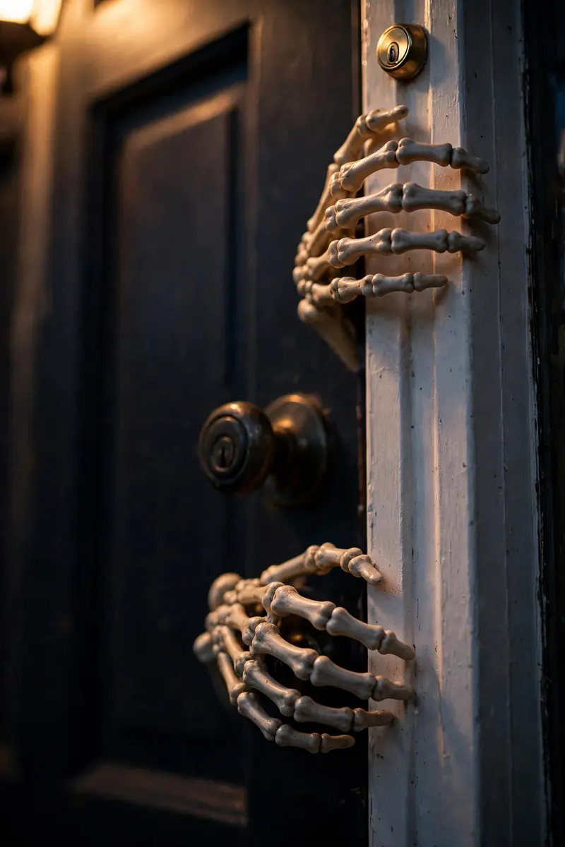 Skeleton Hands Reaching from the Doorway