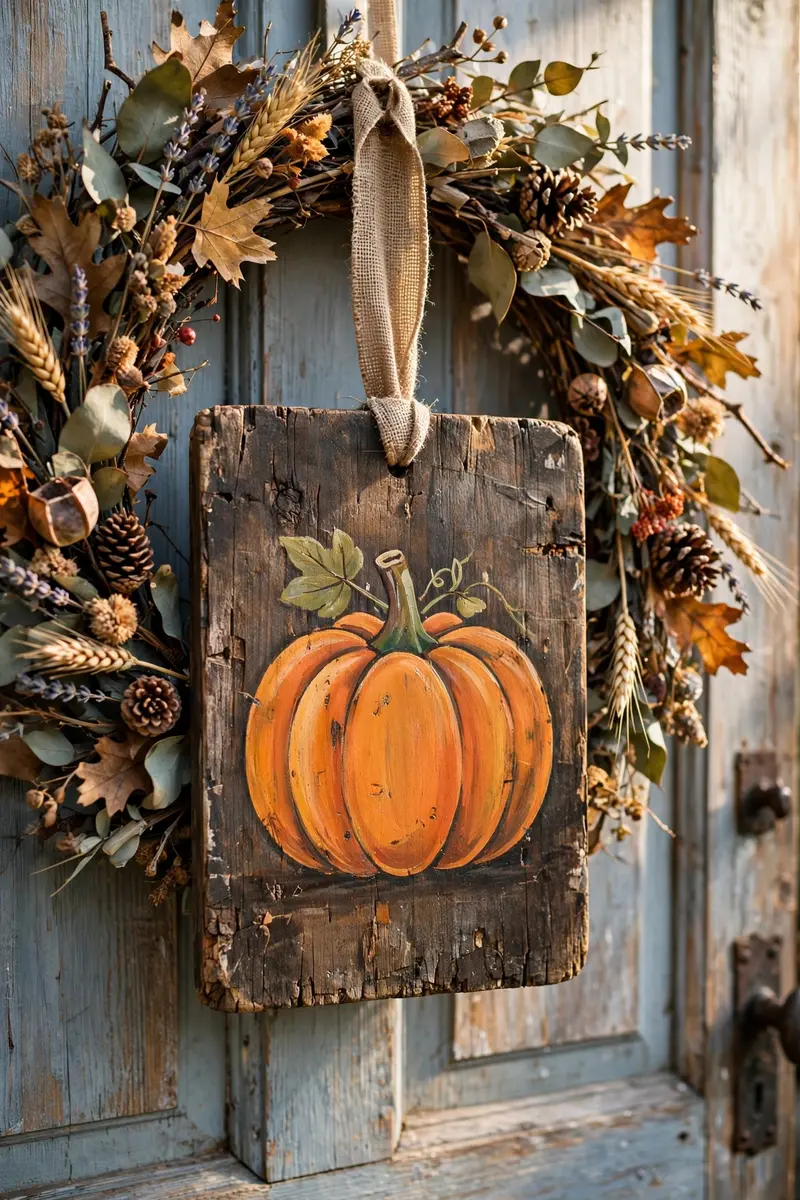 Wooden "Trick or Treat" Sign Door Hanger