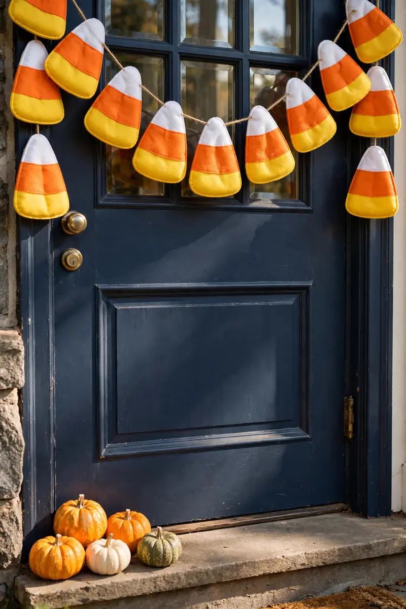 Candy Corn Garland Door
