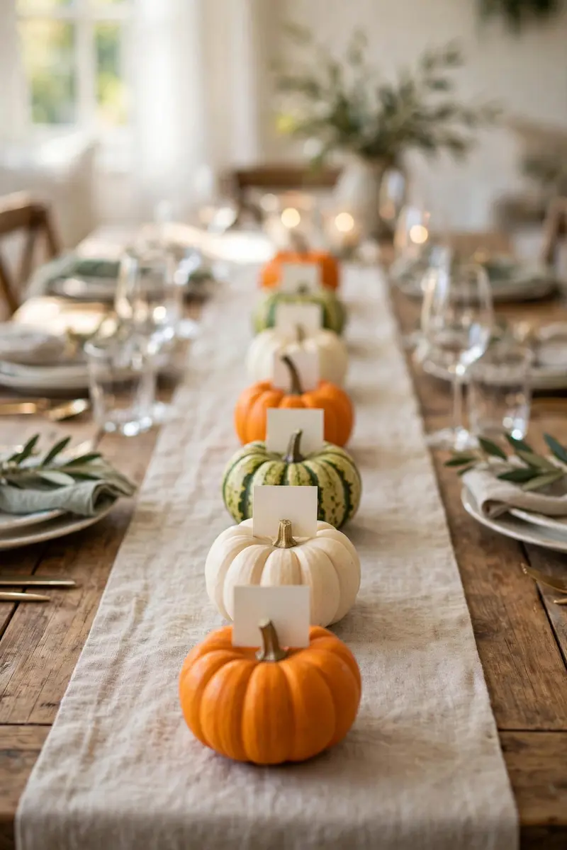 Mini Pumpkin Place-Card Holders
