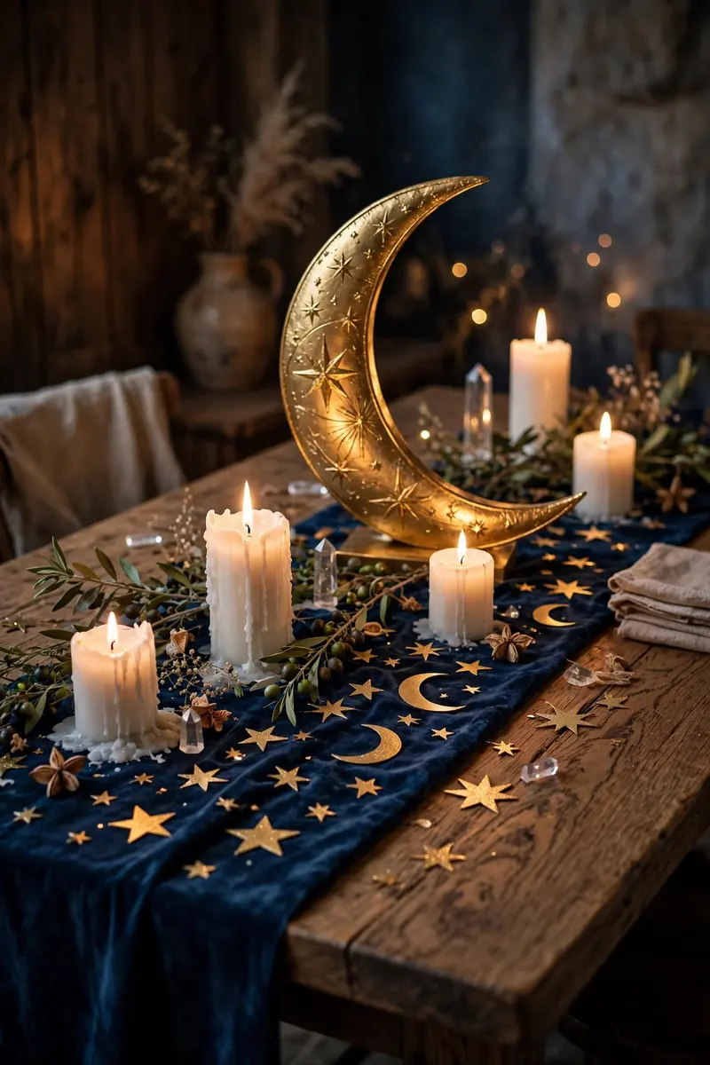 Celestial Moon-and-Stars Runner
