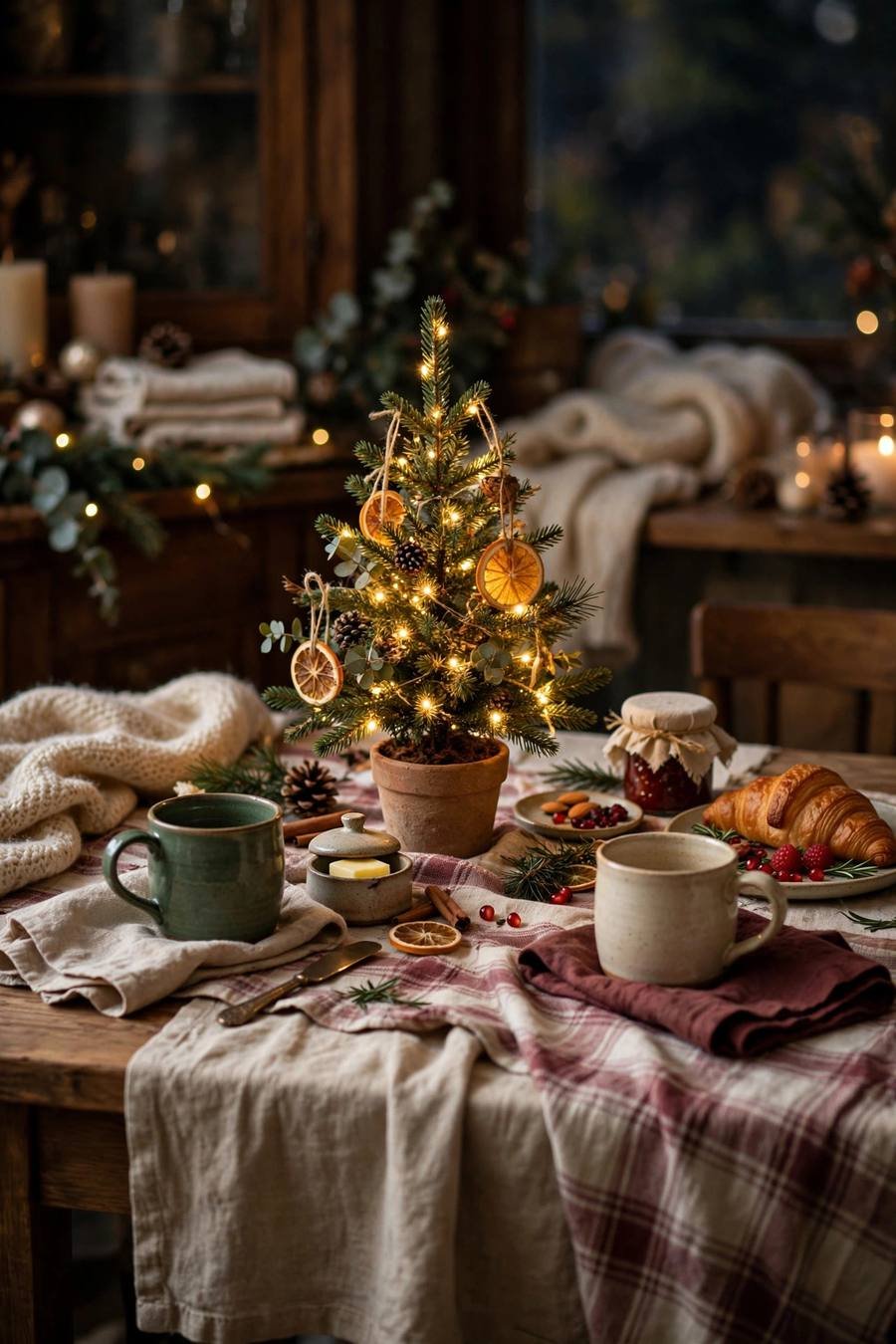 Christmas decor ideas 2026: Christmas morning breakfast table setting